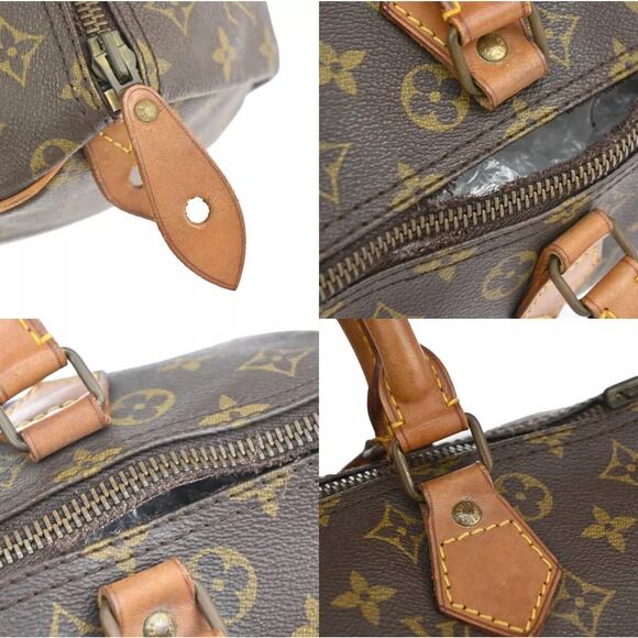 LOUIS VUITTON Speedy 30 Travel Hand Bag Monogram Leather Brown M41526 31KA125 - Picture 9 of 14